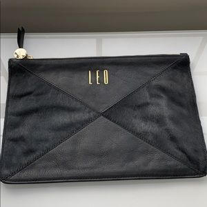 Clare V. Pouch with pony hair